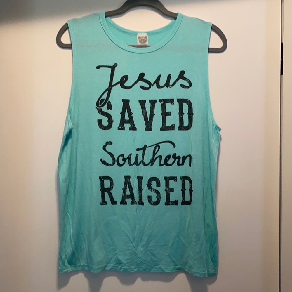 Graphic tank - Jesus Saved Southern Raised